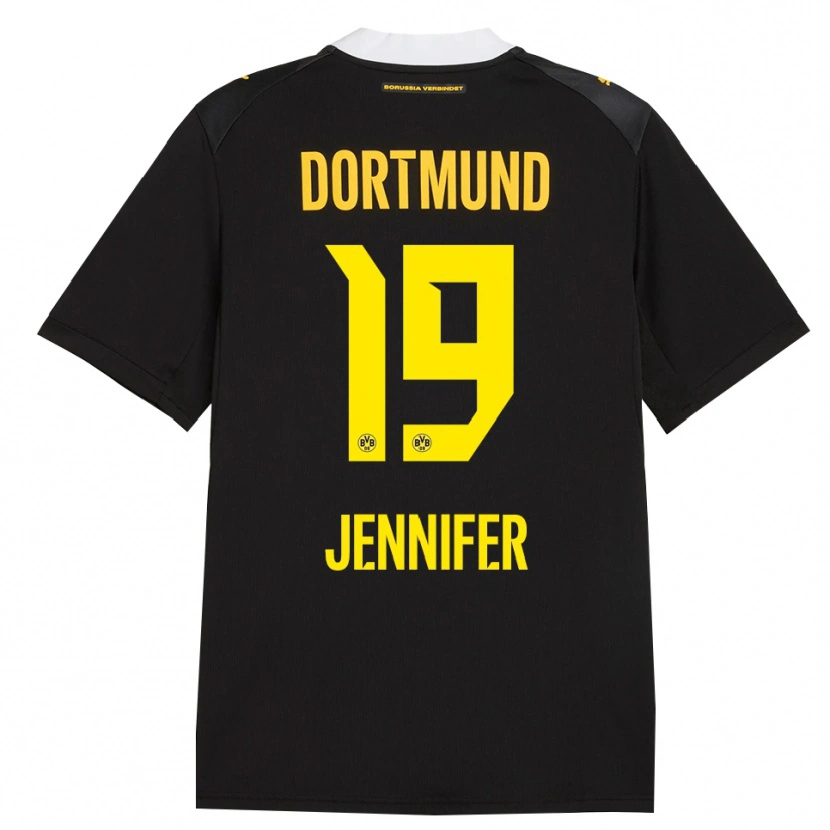 Danxen Kinderen Gutierrez Bermejo Jennifer #19 Zwart Rood Geel Uitshirt Uittenue 2026/27 T-Shirt