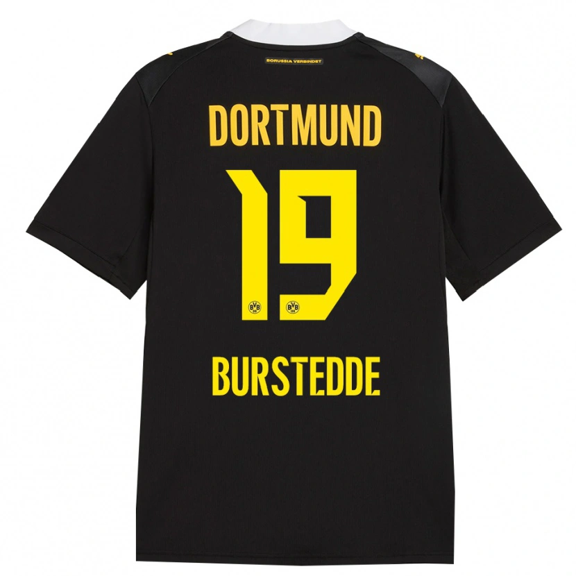 Danxen Kinderen Joshua Burstedde #19 Zwart Rood Geel Uitshirt Uittenue 2026/27 T-Shirt