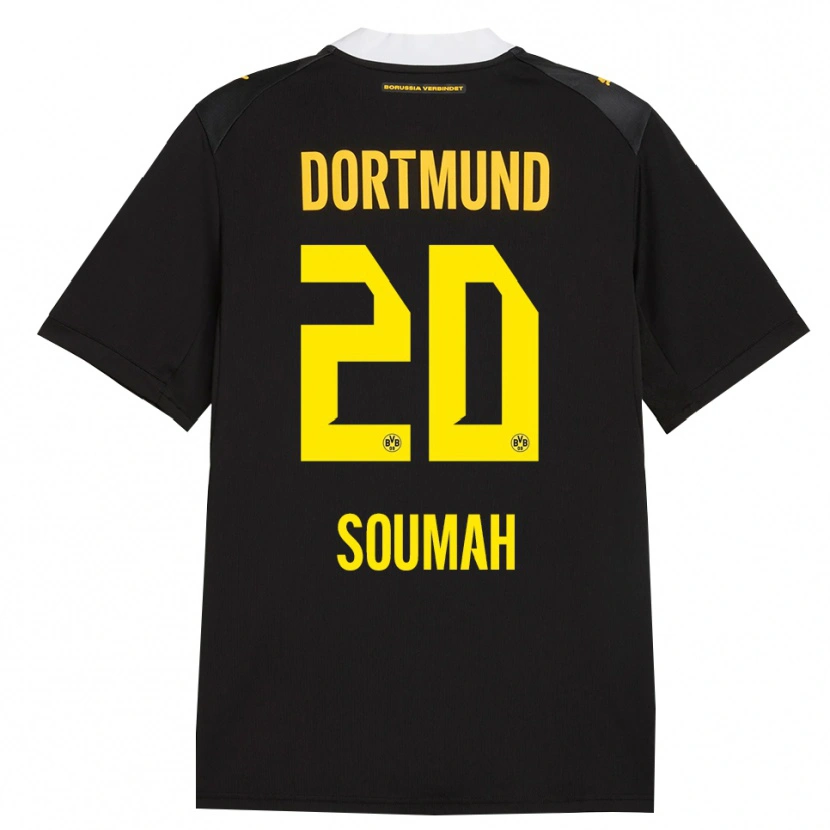 Danxen Kinderen Moussa Soumah #20 Zwart Rood Geel Uitshirt Uittenue 2026/27 T-Shirt