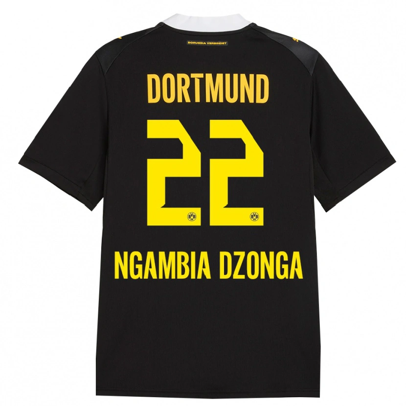 Danxen Kinderen Diego Ngambia #22 Zwart Rood Geel Uitshirt Uittenue 2026/27 T-Shirt