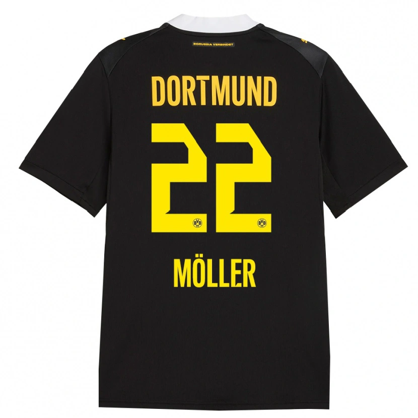 Danxen Kinderen Paul Möller #22 Zwart Rood Geel Uitshirt Uittenue 2026/27 T-Shirt