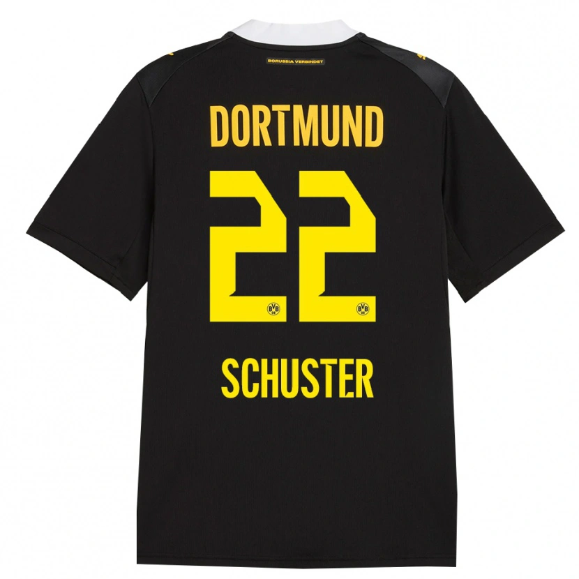 Danxen Kinderen Melanie Schuster #22 Zwart Rood Geel Uitshirt Uittenue 2026/27 T-Shirt