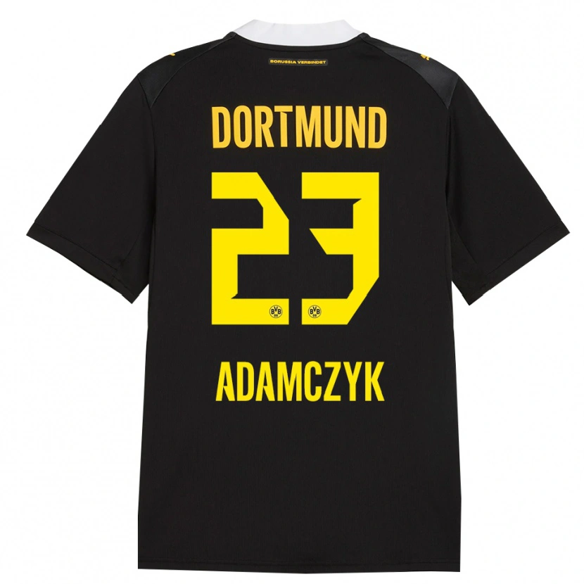 Danxen Kinderen Nico Adamczyk #23 Zwart Rood Geel Uitshirt Uittenue 2026/27 T-Shirt