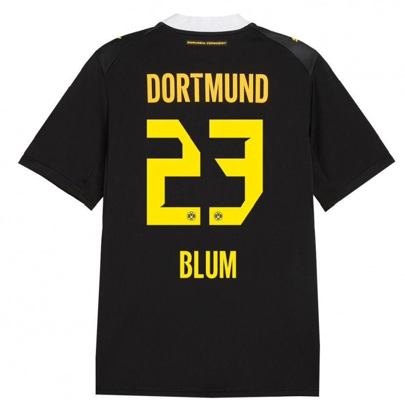 Danxen Kinderen Caroline Blum #23 Zwart Rood Geel Uitshirt Uittenue 2026/27 T-Shirt