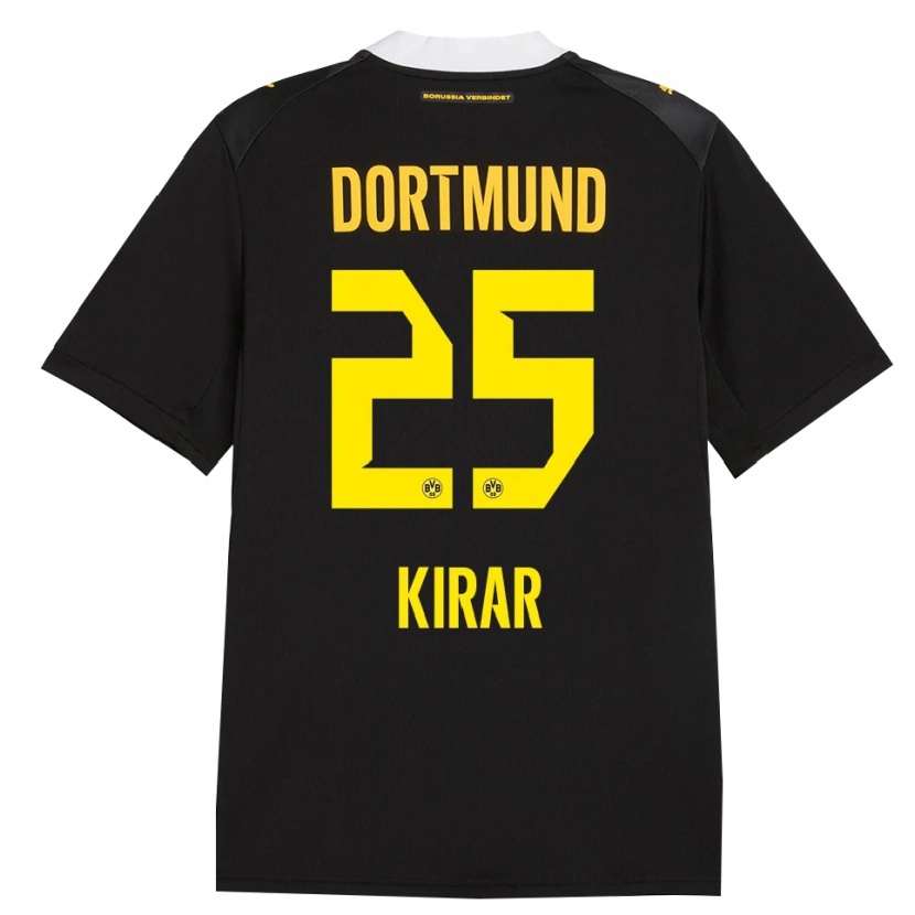 Danxen Kinderen Emre Kirar #25 Zwart Rood Geel Uitshirt Uittenue 2026/27 T-Shirt