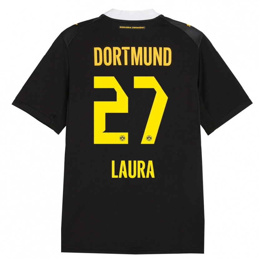 Danxen Kinderen Van Der Heijden Laura #27 Zwart Rood Geel Uitshirt Uittenue 2026/27 T-Shirt