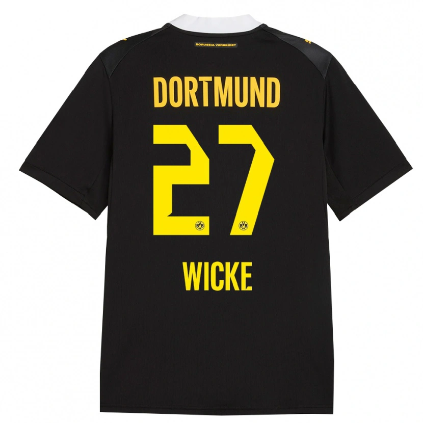 Danxen Kinderen Nova Wicke #27 Zwart Rood Geel Uitshirt Uittenue 2026/27 T-Shirt