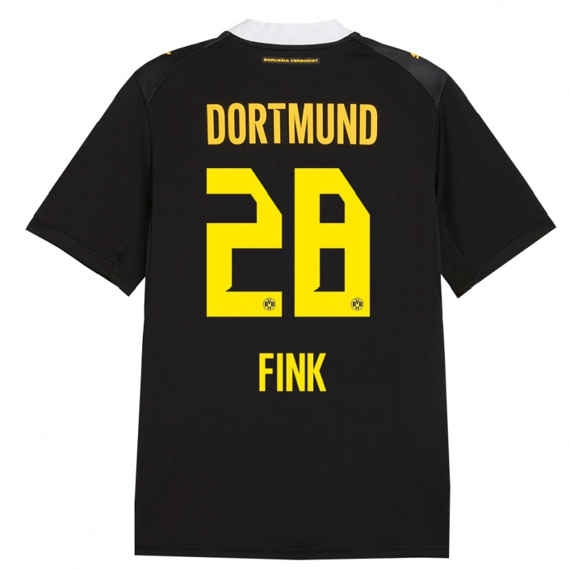 Danxen Kinderen Bradley Fink #28 Zwart Rood Geel Uitshirt Uittenue 2026/27 T-Shirt