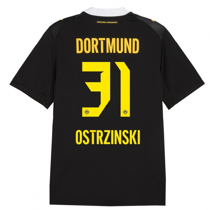 Danxen Kinderen Silas Ostrzinski #31 Zwart Rood Geel Uitshirt Uittenue 2026/27 T-Shirt