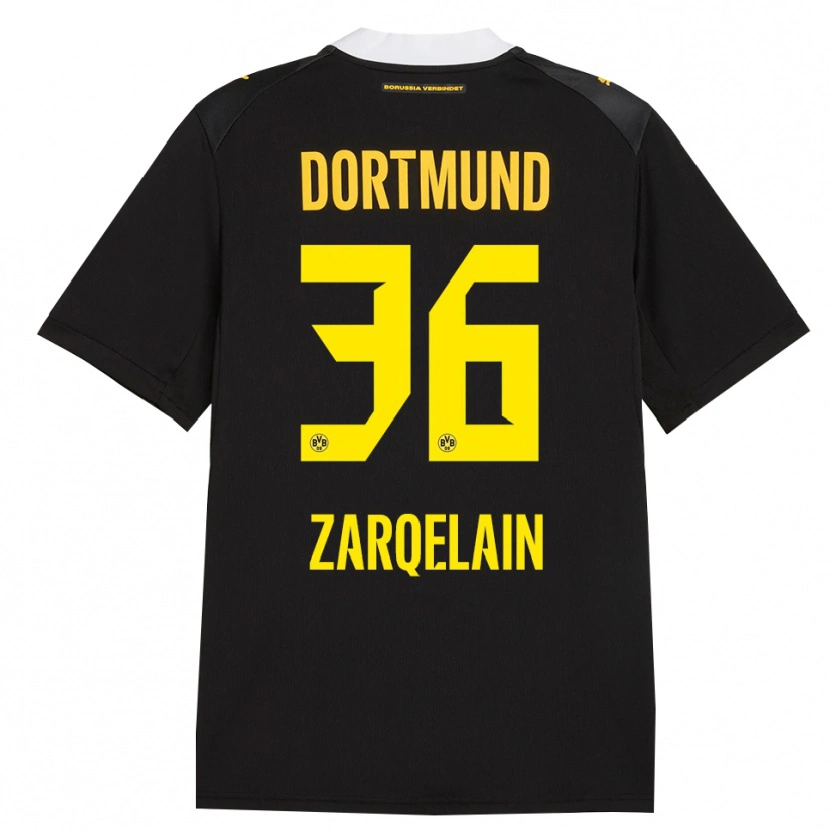 Danxen Kinderen Fadi Zarqelain #36 Zwart Rood Geel Uitshirt Uittenue 2026/27 T-Shirt