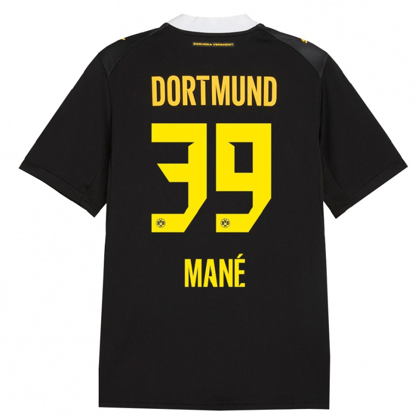 Danxen Kinderen Filippo Mane #39 Zwart Rood Geel Uitshirt Uittenue 2026/27 T-Shirt