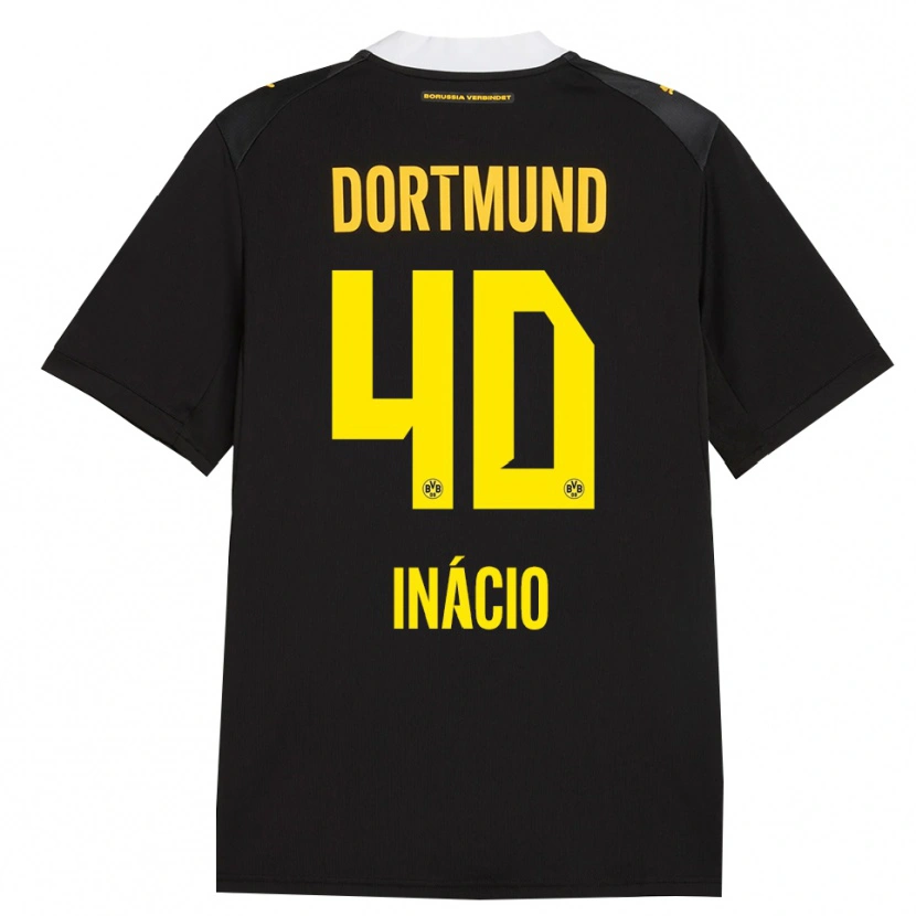 Danxen Kinderen Samuele Inácio #40 Zwart Rood Geel Uitshirt Uittenue 2026/27 T-Shirt