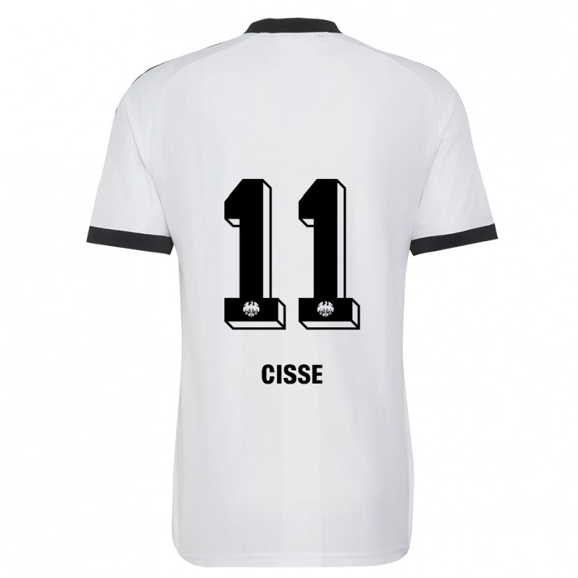 Danxen Kinderen Cherif Cisse #11 Zwart Wit Uitshirt Uittenue 2026/27 T-Shirt
