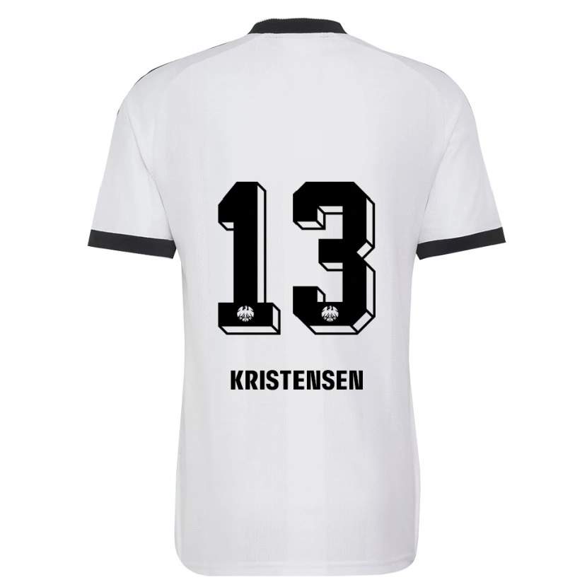 Danxen Kinderen Rasmus Kristensen #13 Zwart Wit Uitshirt Uittenue 2026/27 T-Shirt