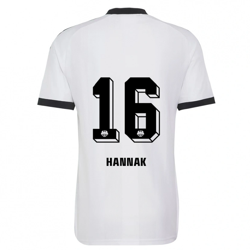 Danxen Kinderen Tim Hannak #16 Zwart Wit Uitshirt Uittenue 2026/27 T-Shirt