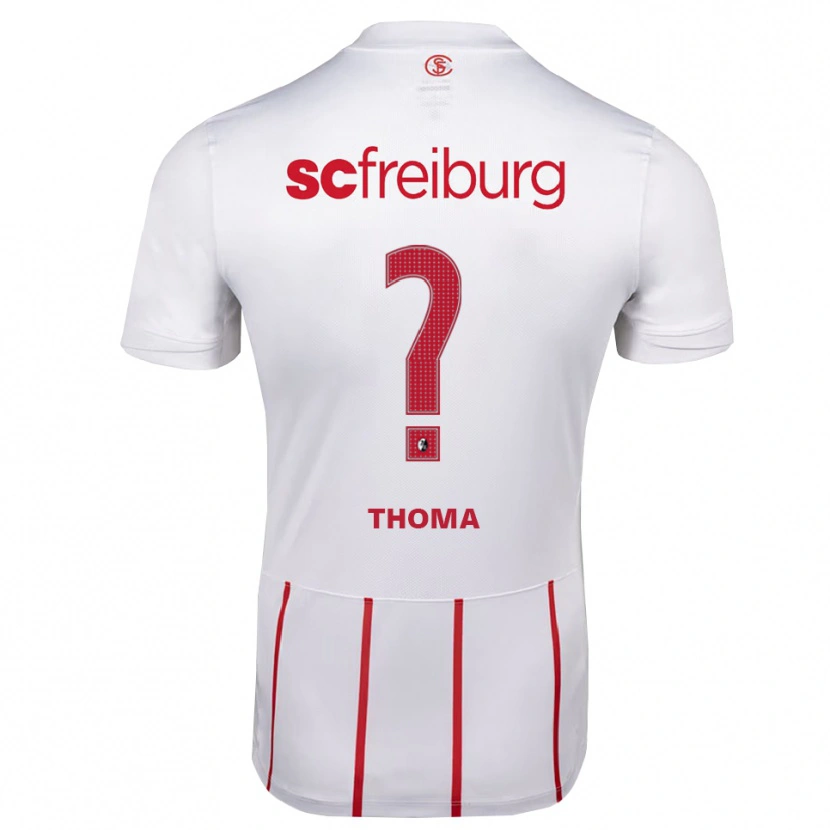 Danxen Kinderen Luis Thoma #0 Wit Rood Geel Uitshirt Uittenue 2026/27 T-Shirt