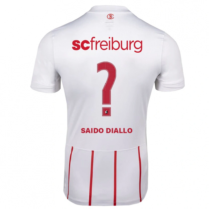 Danxen Kinderen Mamadou Saido Diallo #0 Wit Rood Geel Uitshirt Uittenue 2026/27 T-Shirt