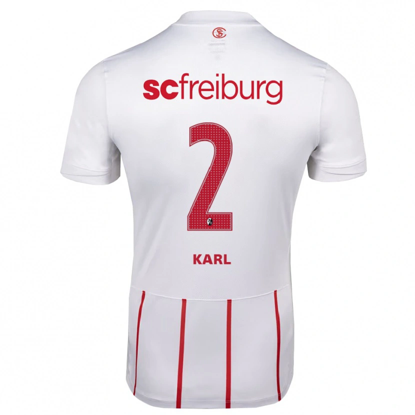 Danxen Kinderen Lisa Karl #2 Wit Rood Geel Uitshirt Uittenue 2026/27 T-Shirt