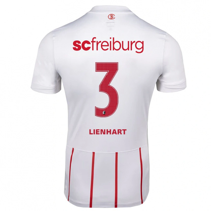 Danxen Kinderen Philipp Lienhart #3 Wit Rood Geel Uitshirt Uittenue 2026/27 T-Shirt