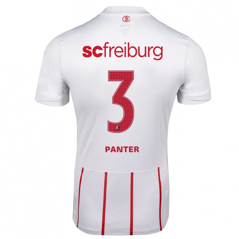 Danxen Kinderen Max Panter #3 Wit Rood Geel Uitshirt Uittenue 2026/27 T-Shirt