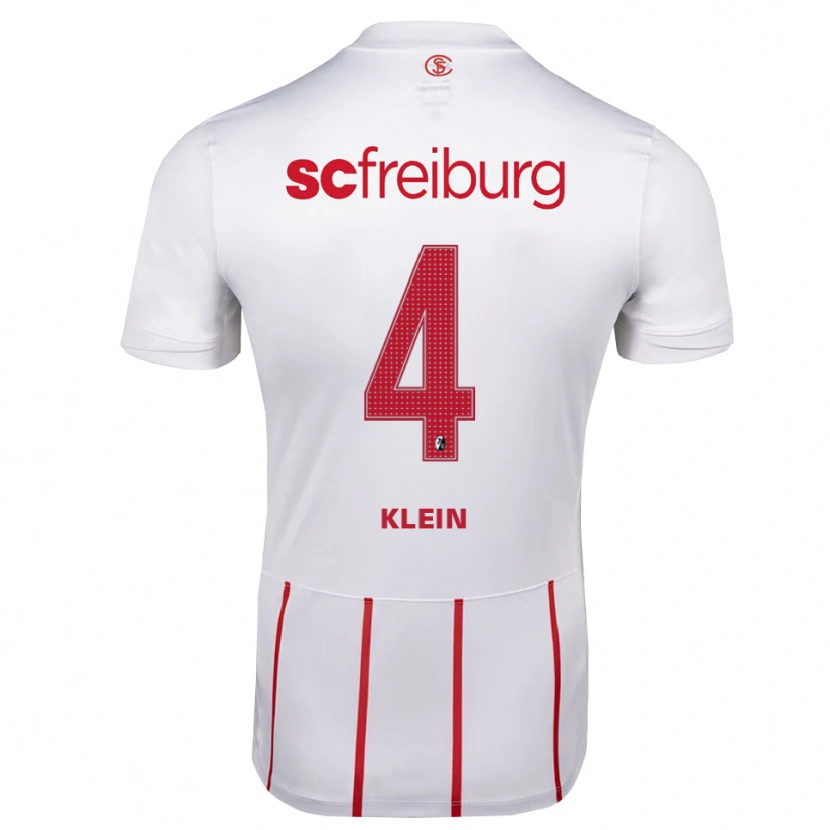Danxen Kinderen Marius Klein #4 Wit Rood Geel Uitshirt Uittenue 2026/27 T-Shirt