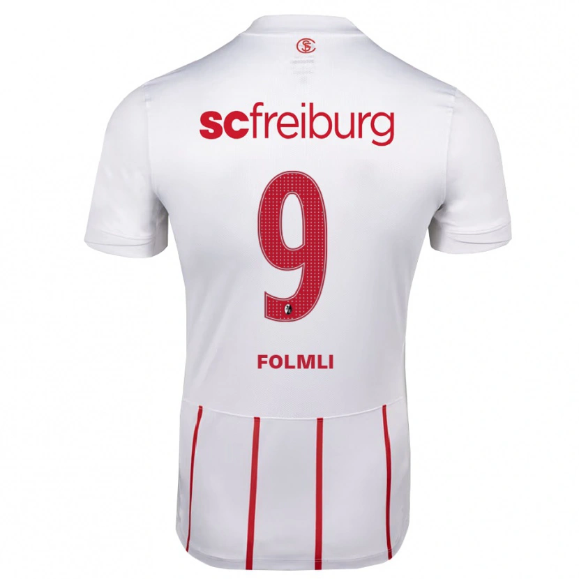 Danxen Kinderen Svenja Fölmli #9 Wit Rood Geel Uitshirt Uittenue 2026/27 T-Shirt