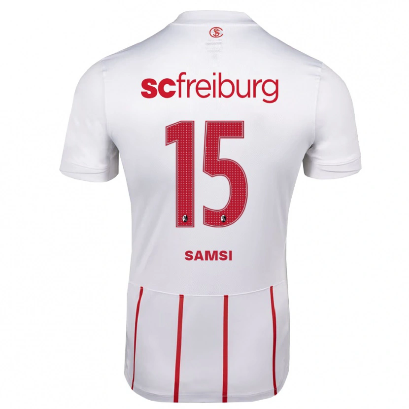 Danxen Kinderen Simon Samsi #15 Wit Rood Geel Uitshirt Uittenue 2026/27 T-Shirt