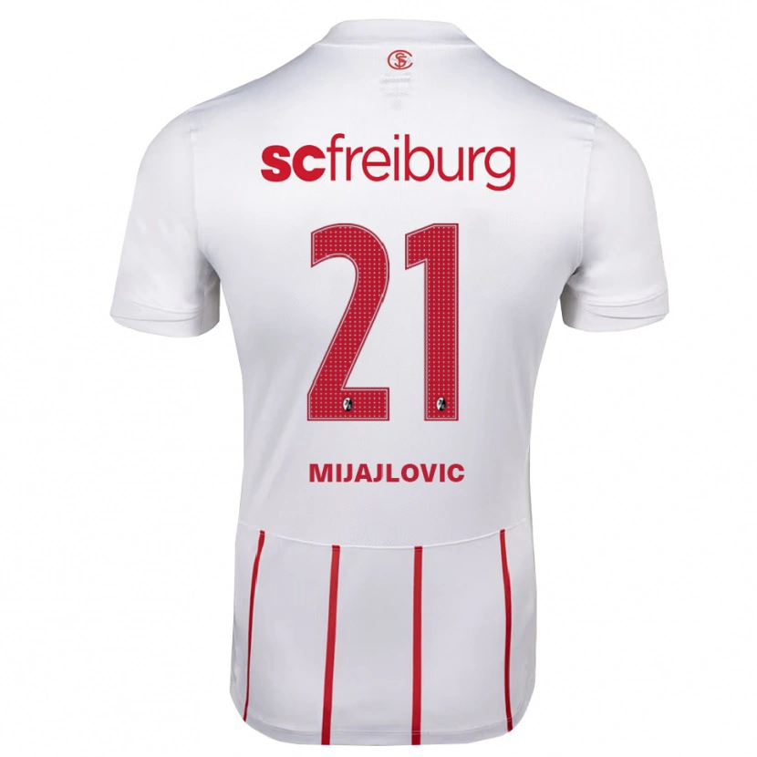 Danxen Kinderen Mladen Mijajlovic #21 Wit Rood Geel Uitshirt Uittenue 2026/27 T-Shirt