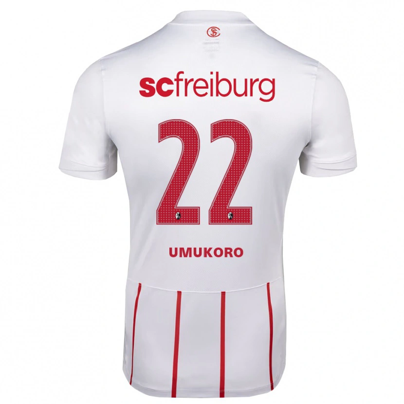 Danxen Kinderen Jayden Umukoro #22 Wit Rood Geel Uitshirt Uittenue 2026/27 T-Shirt