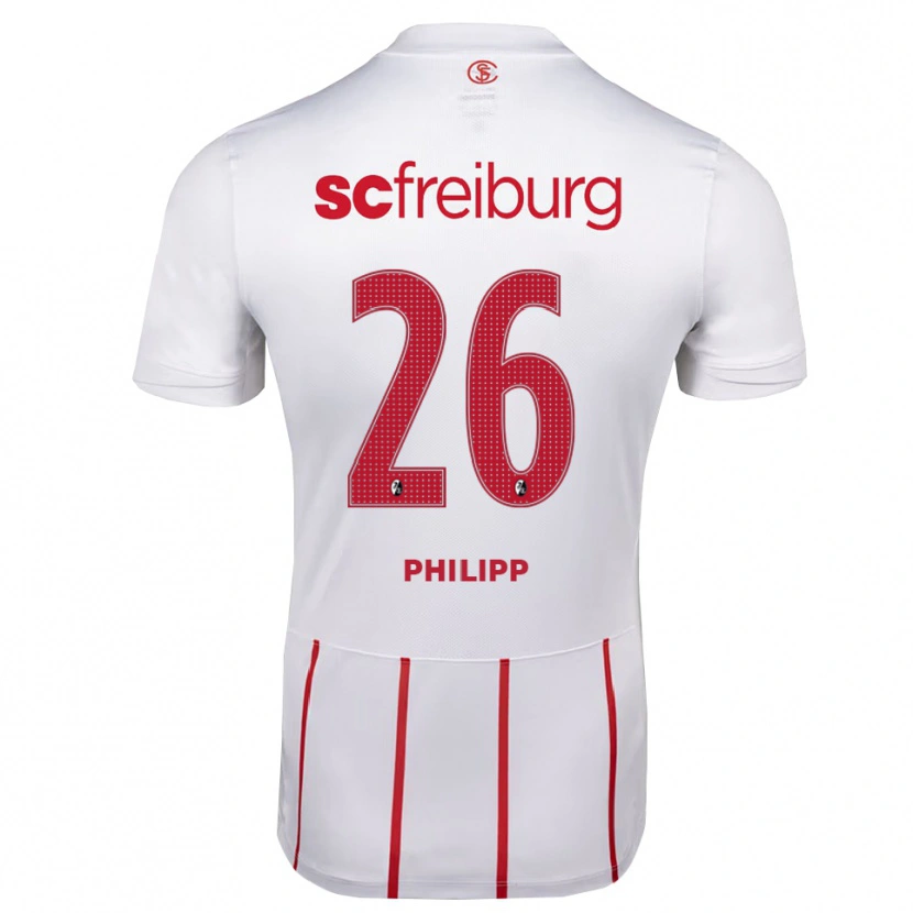 Danxen Kinderen Maximilian Philipp #26 Wit Rood Geel Uitshirt Uittenue 2026/27 T-Shirt