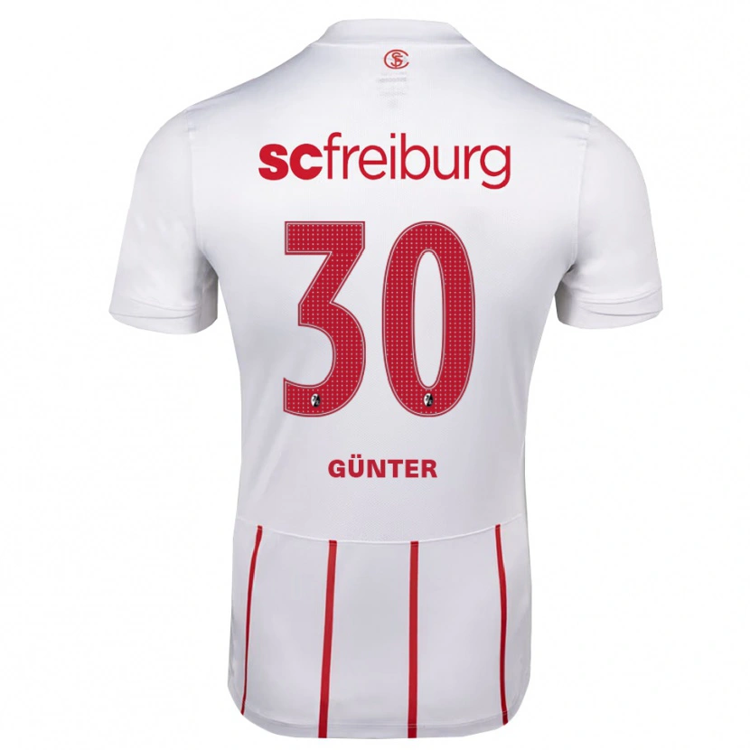 Danxen Kinderen Christian Günter #30 Wit Rood Geel Uitshirt Uittenue 2026/27 T-Shirt