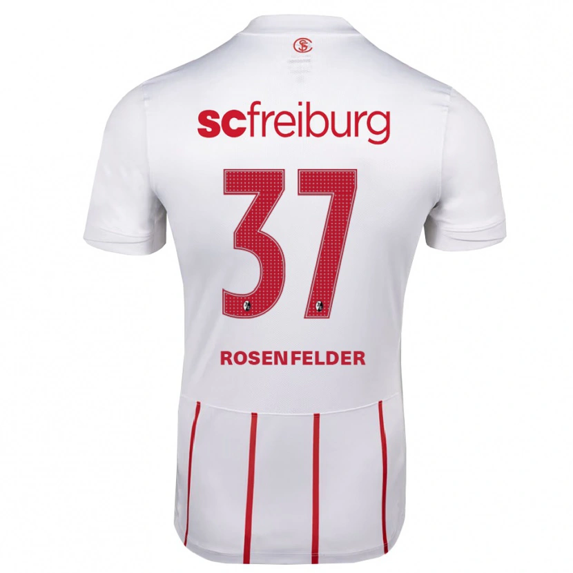 Danxen Kinderen Max Rosenfelder #37 Wit Rood Geel Uitshirt Uittenue 2026/27 T-Shirt