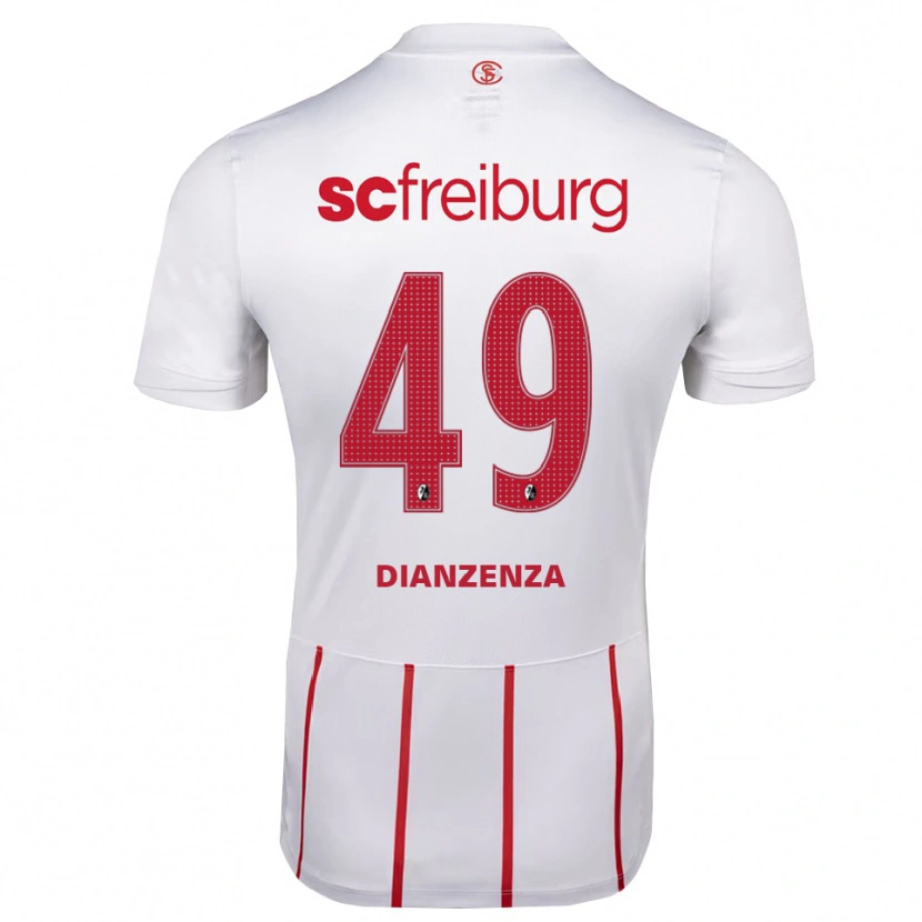 Danxen Kinderen Chrisdy Dianzenza #49 Wit Rood Geel Uitshirt Uittenue 2026/27 T-Shirt