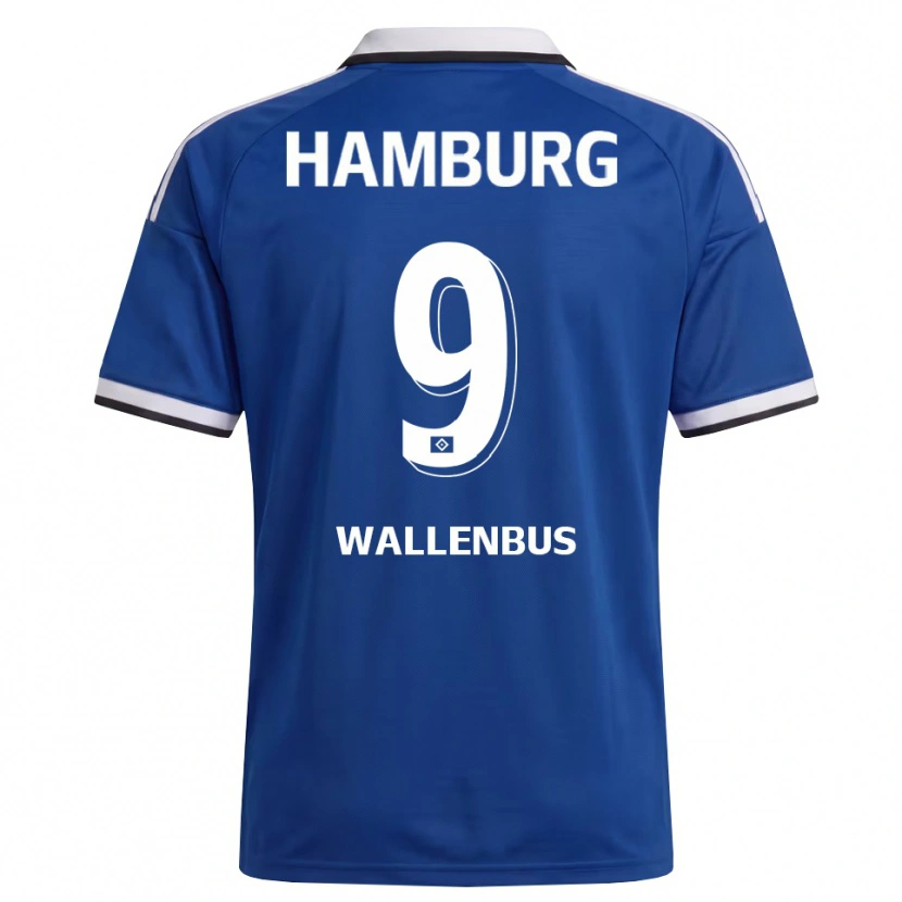 Danxen Kinderen Noah Wallenßus #9 Wit Blauw Uitshirt Uittenue 2026/27 T-Shirt
