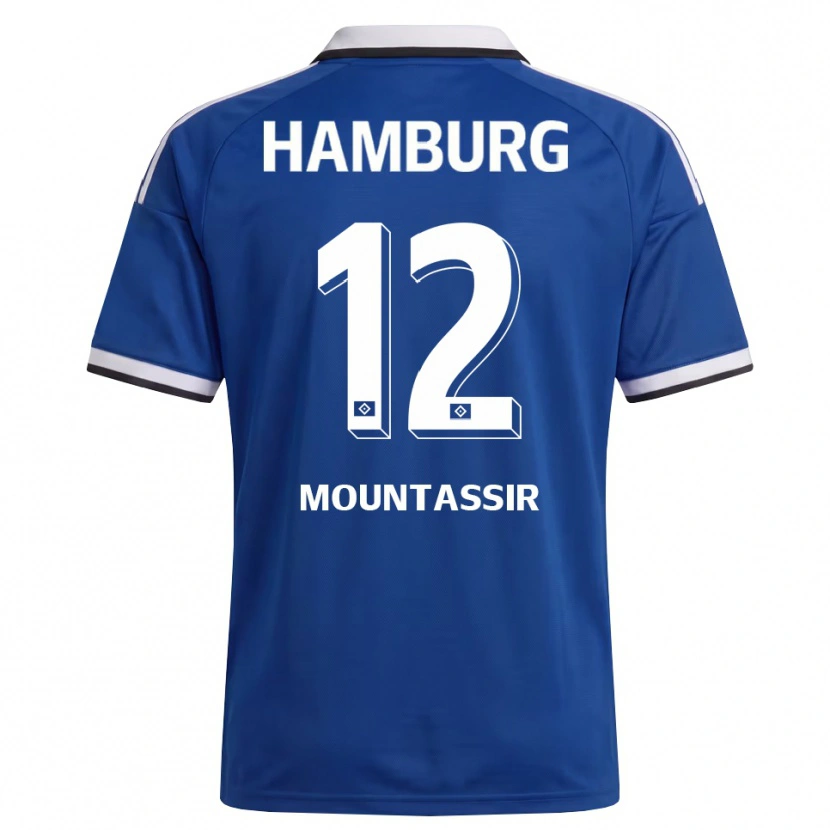 Danxen Kinderen Youssef Mountassir #12 Wit Blauw Uitshirt Uittenue 2026/27 T-Shirt