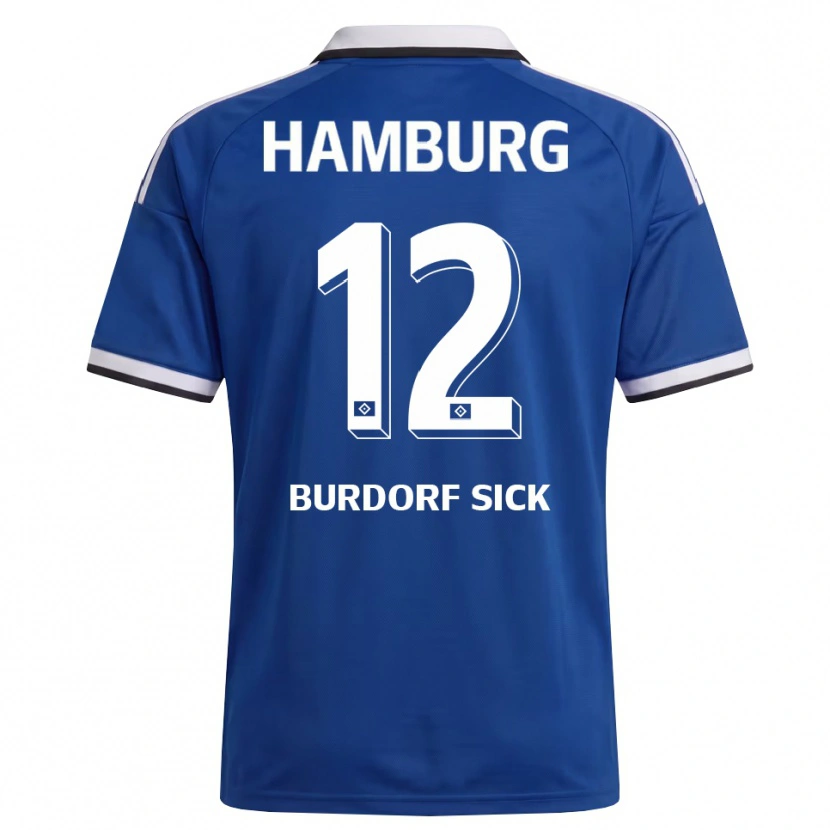 Danxen Kinderen Emma Burdorf-Sick #12 Wit Blauw Uitshirt Uittenue 2026/27 T-Shirt
