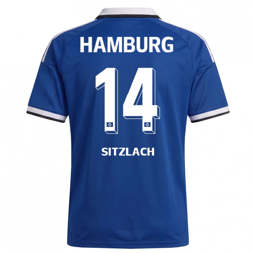 Danxen Kinderen Robin Sitzlach #14 Wit Blauw Uitshirt Uittenue 2026/27 T-Shirt
