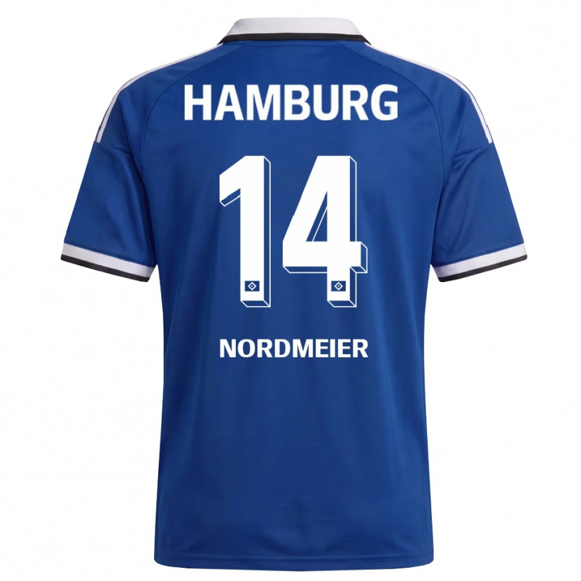 Danxen Kinderen Quentin Nordmeier #14 Wit Blauw Uitshirt Uittenue 2026/27 T-Shirt