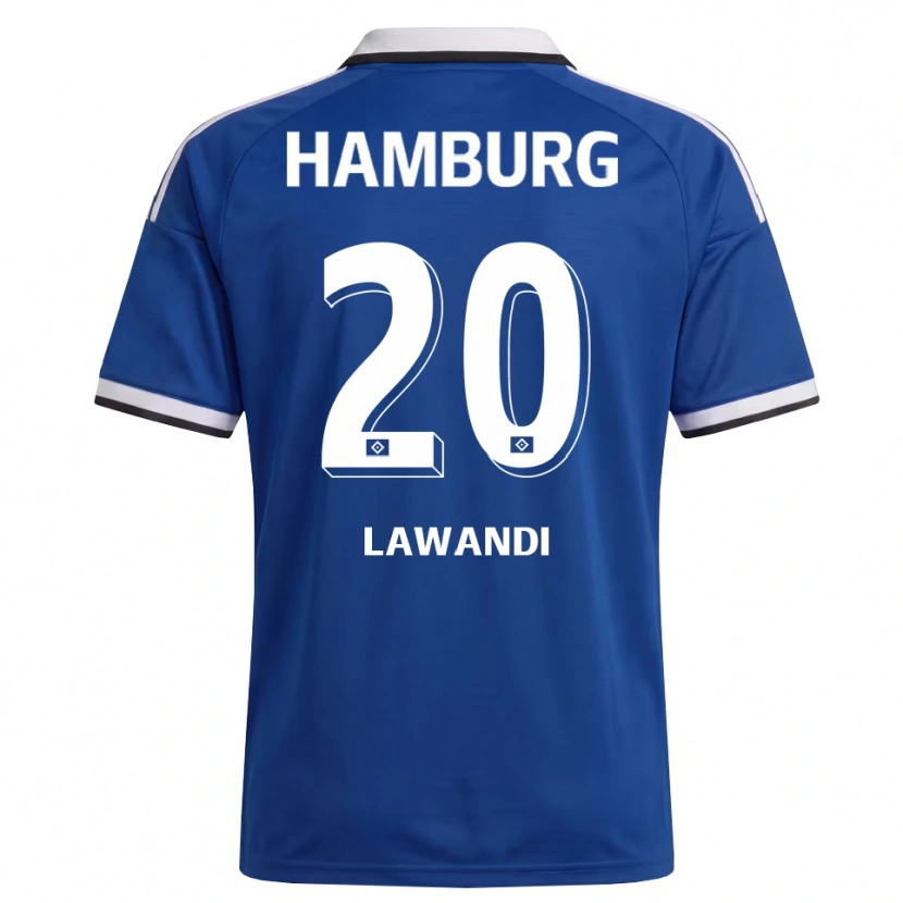 Danxen Kinderen Alexander Lawandi #20 Wit Blauw Uitshirt Uittenue 2026/27 T-Shirt