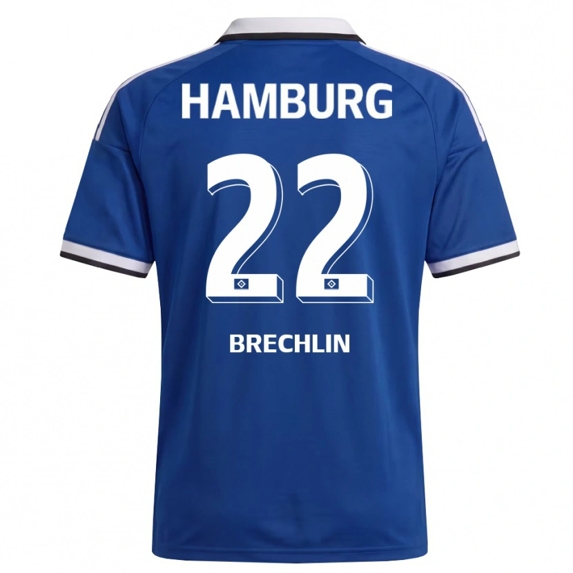 Danxen Kinderen Bjarne Brechlin #22 Wit Blauw Uitshirt Uittenue 2026/27 T-Shirt