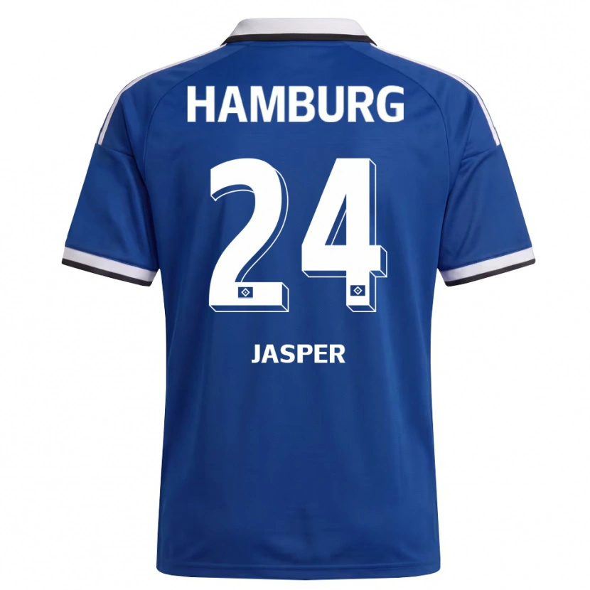 Danxen Kinderen Jan-Lukas Jasper #24 Wit Blauw Uitshirt Uittenue 2026/27 T-Shirt