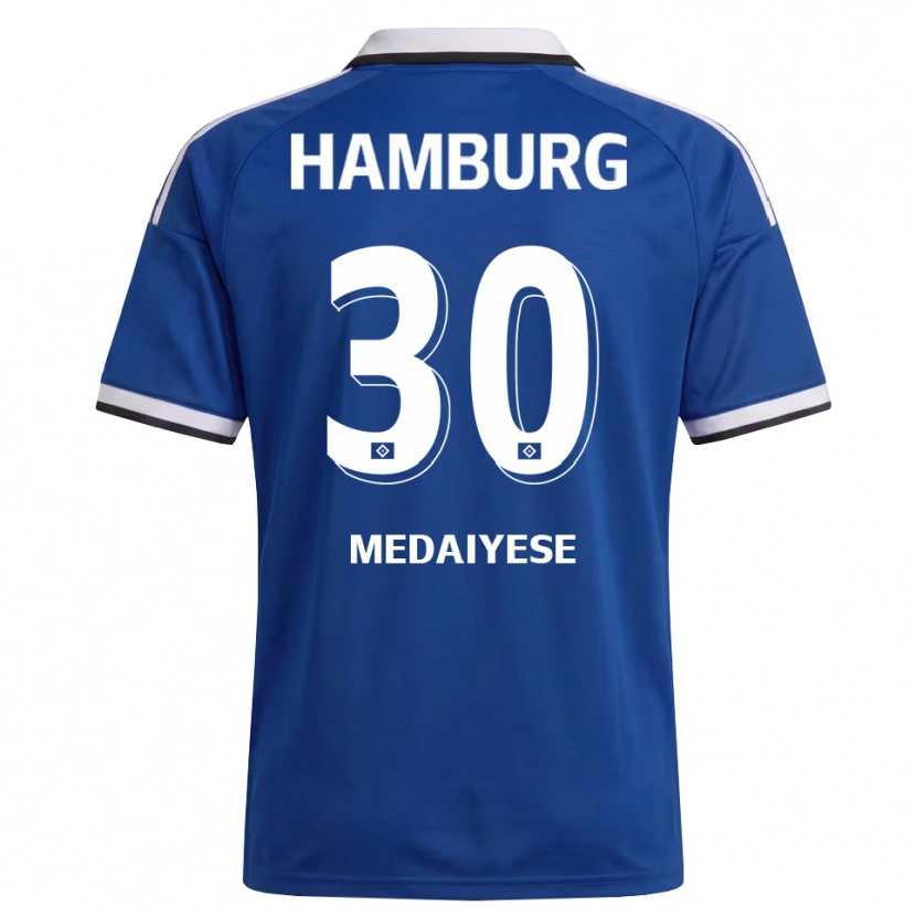 Danxen Kinderen Olamide Medaiyese #30 Wit Blauw Uitshirt Uittenue 2026/27 T-Shirt