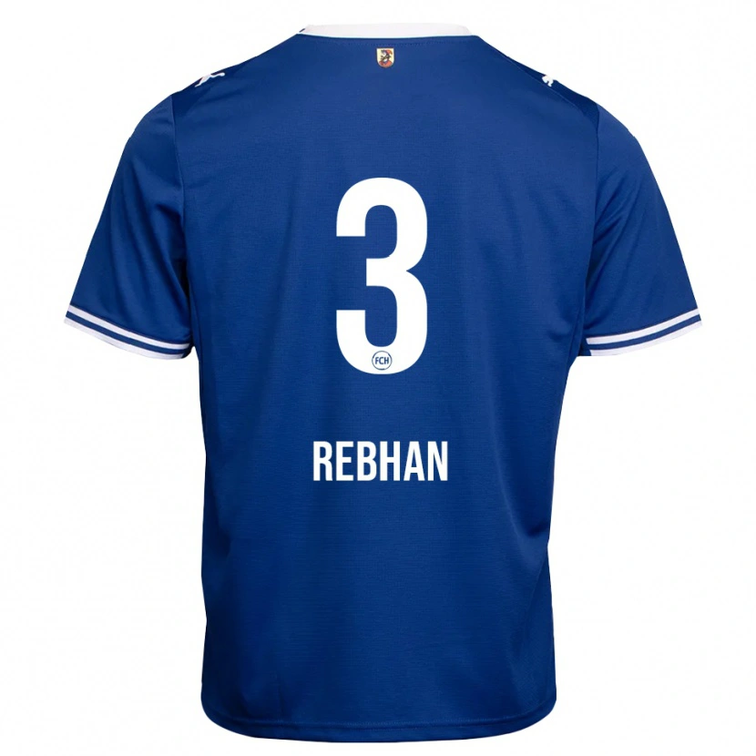 Danxen Kinderen Emma Rebhan #3 Koninklijk Blauw Wit Uitshirt Uittenue 2026/27 T-Shirt