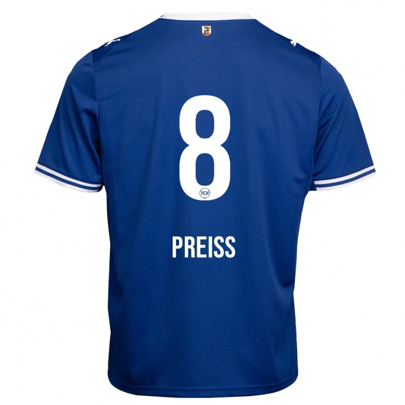 Danxen Kinderen Lena Preiß #8 Koninklijk Blauw Wit Uitshirt Uittenue 2026/27 T-Shirt