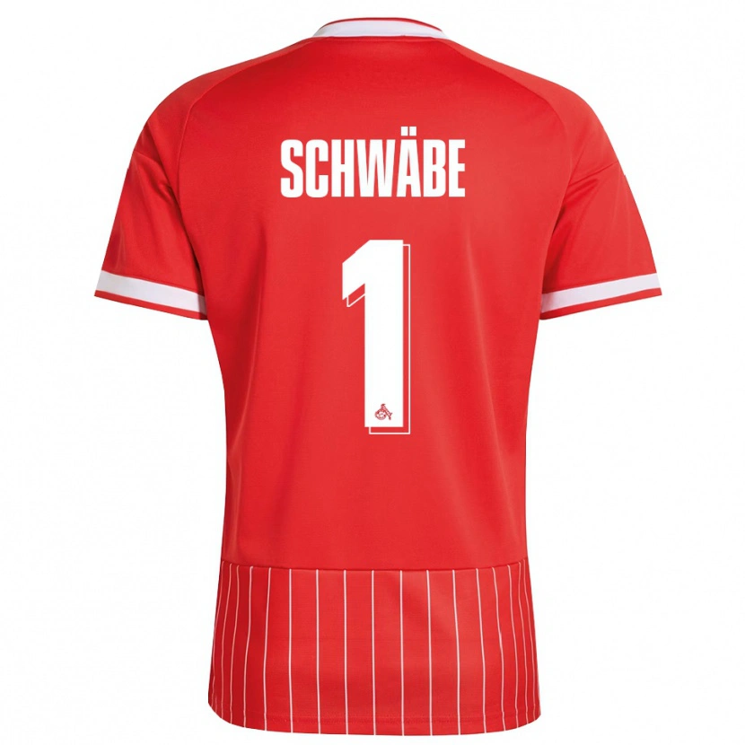 Danxen Kinderen Marvin Schwäbe #1 Rood Wit Groen Uitshirt Uittenue 2026/27 T-Shirt