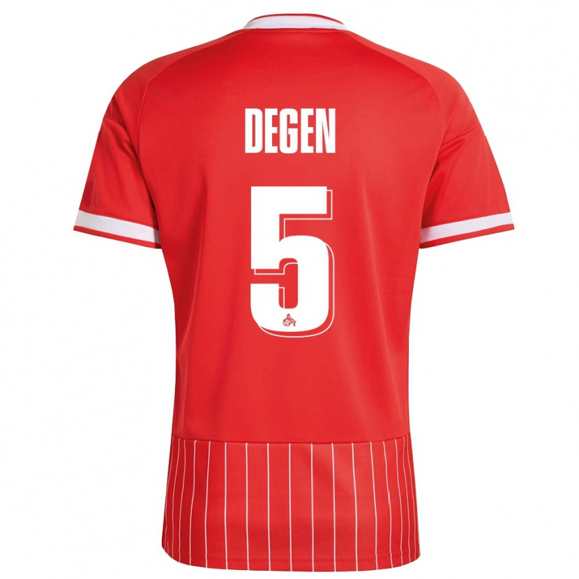 Danxen Kinderen Celina Degen #5 Rood Wit Groen Uitshirt Uittenue 2026/27 T-Shirt