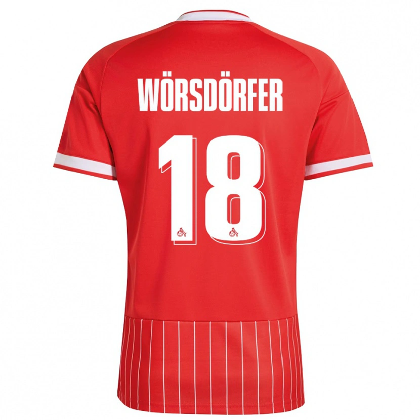 Danxen Kinderen Len Wörsdörfer #18 Rood Wit Groen Uitshirt Uittenue 2026/27 T-Shirt