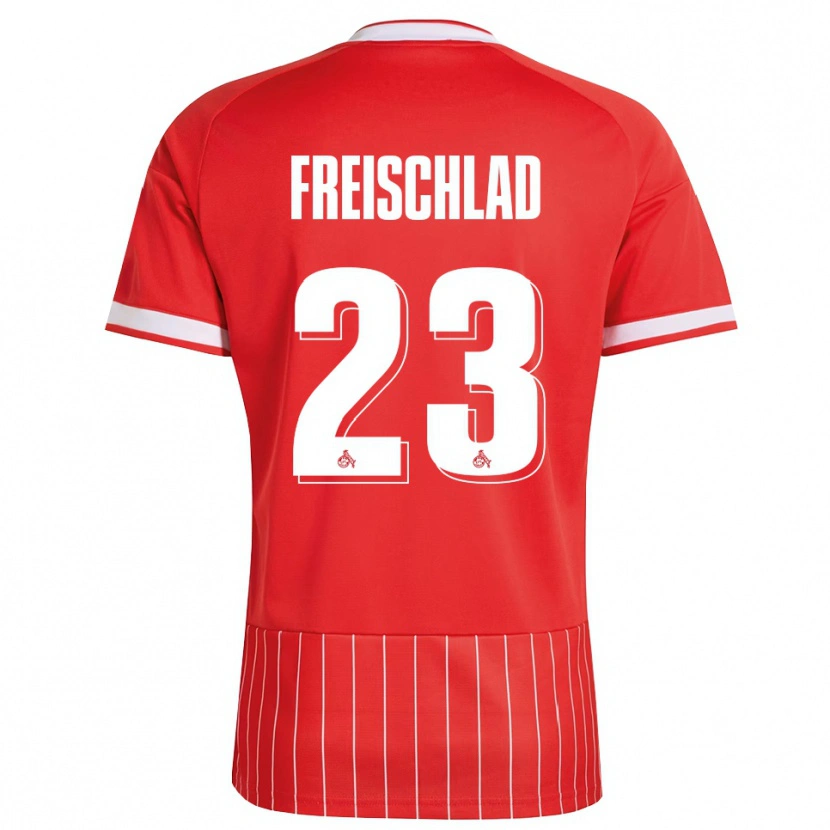 Danxen Kinderen Yannick Freischlad #23 Rood Wit Groen Uitshirt Uittenue 2026/27 T-Shirt