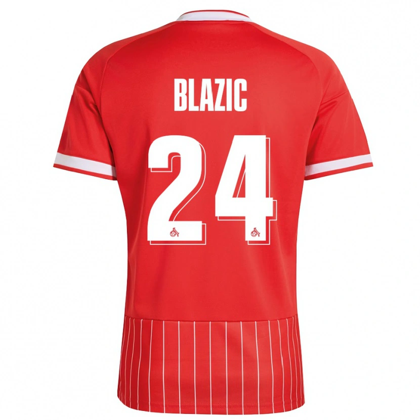 Danxen Kinderen Alessandro Blazic #24 Rood Wit Groen Uitshirt Uittenue 2026/27 T-Shirt