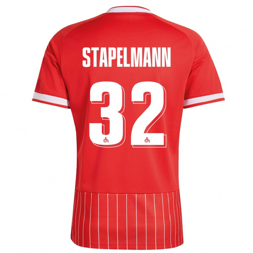 Danxen Kinderen Luis Stapelmann #32 Rood Wit Groen Uitshirt Uittenue 2026/27 T-Shirt